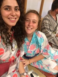 Hiba and Ruthi Grossman in Japan, Parents Circle Youth Peace Delegation