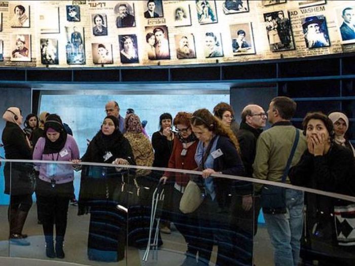 A cohort of Parallel Narrative Experience participants visiting Yad Vashem