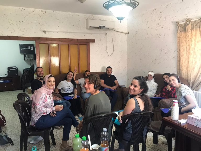 Palestinian and Israeli staff prepping for the upcoming 2021 Youth Peace Camp