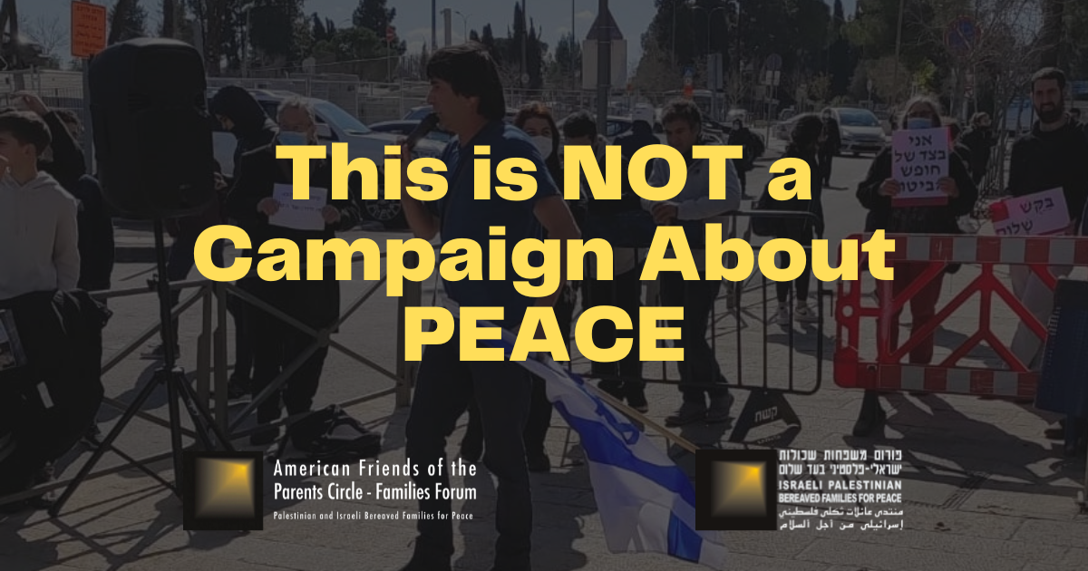 This is NOT a campaign about peace