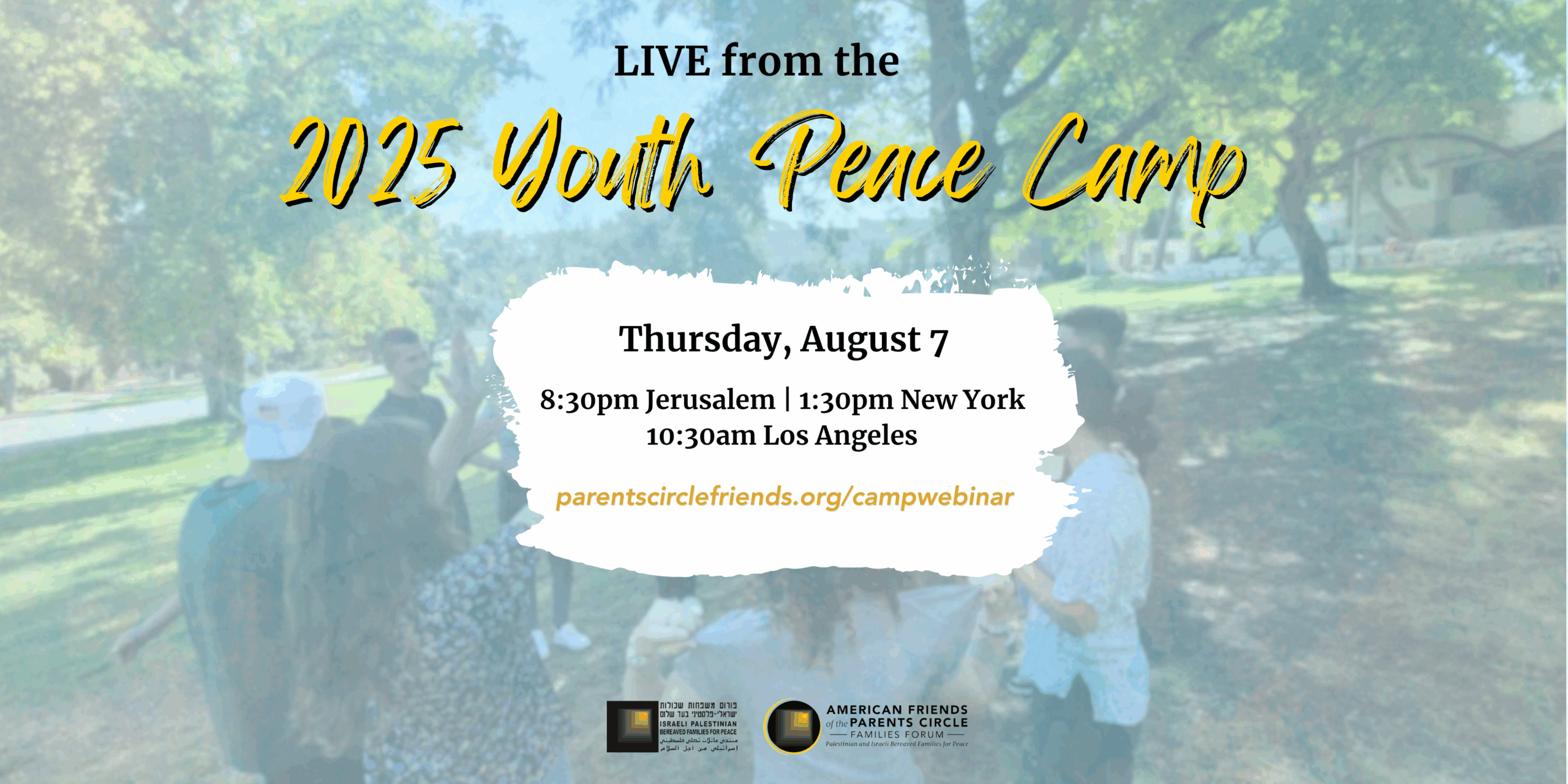 Live from the 2025 Youth Peace Camp