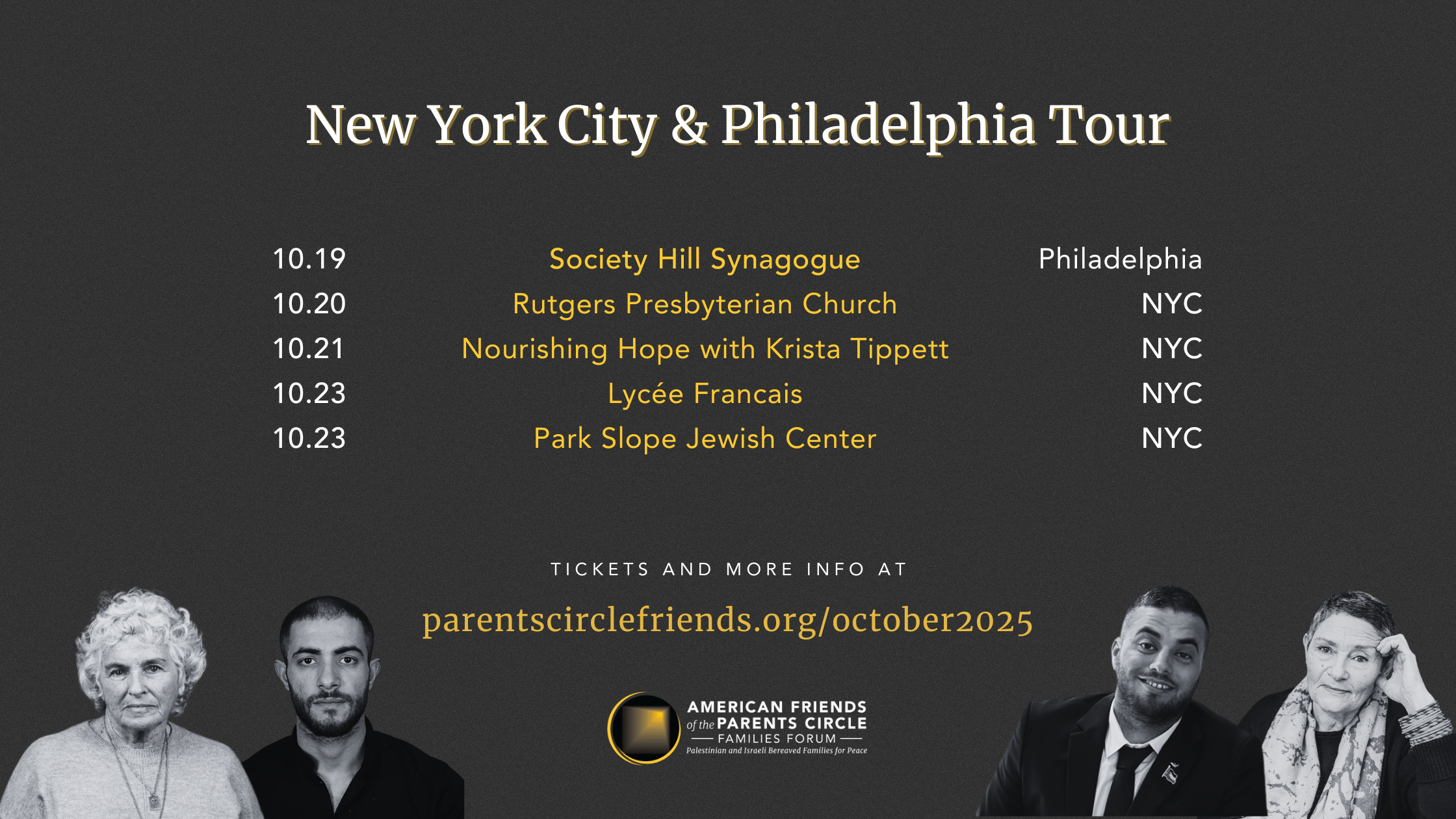 October 2025 Parents Circle Speaking Tour