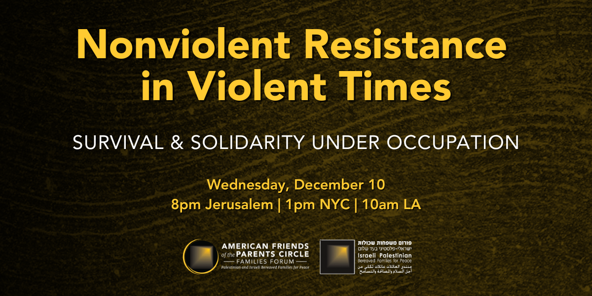[WEBINAR] Nonviolent Resistance in Violent Times : Survival & Solidarity