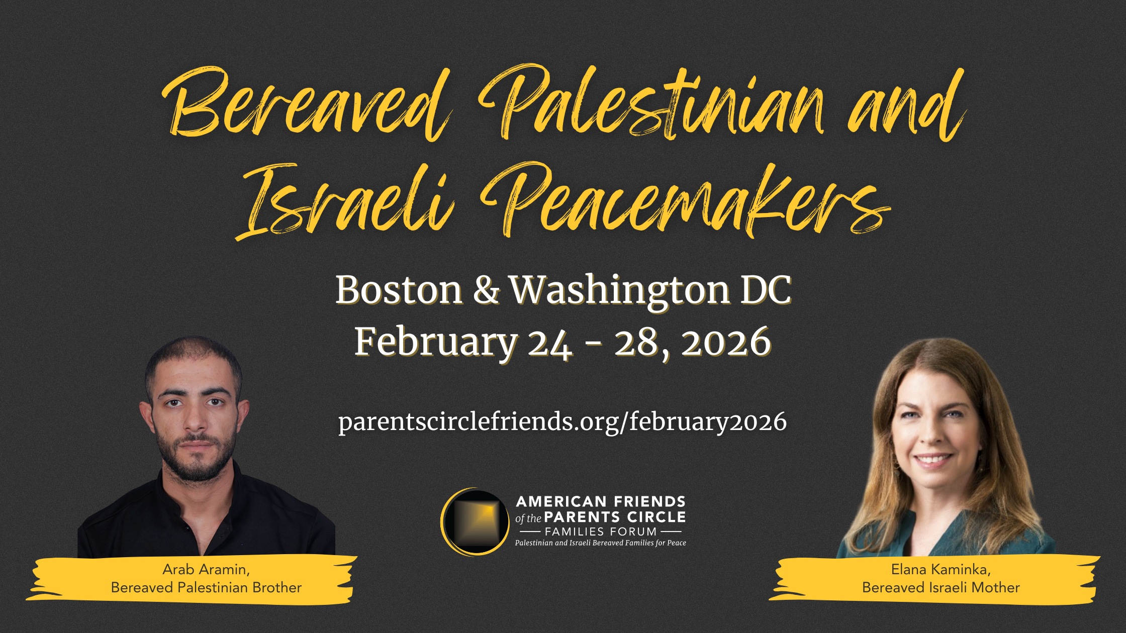 February 2026 Parents Circle Speaking Tour